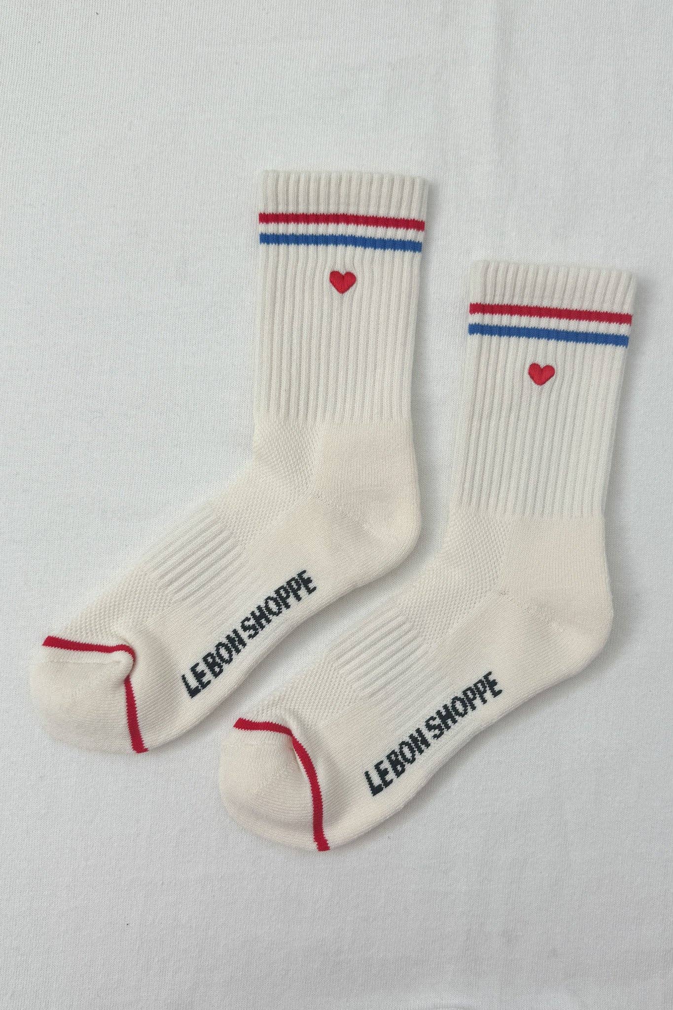 Embroidered Boyfriend Socks (wholesale)