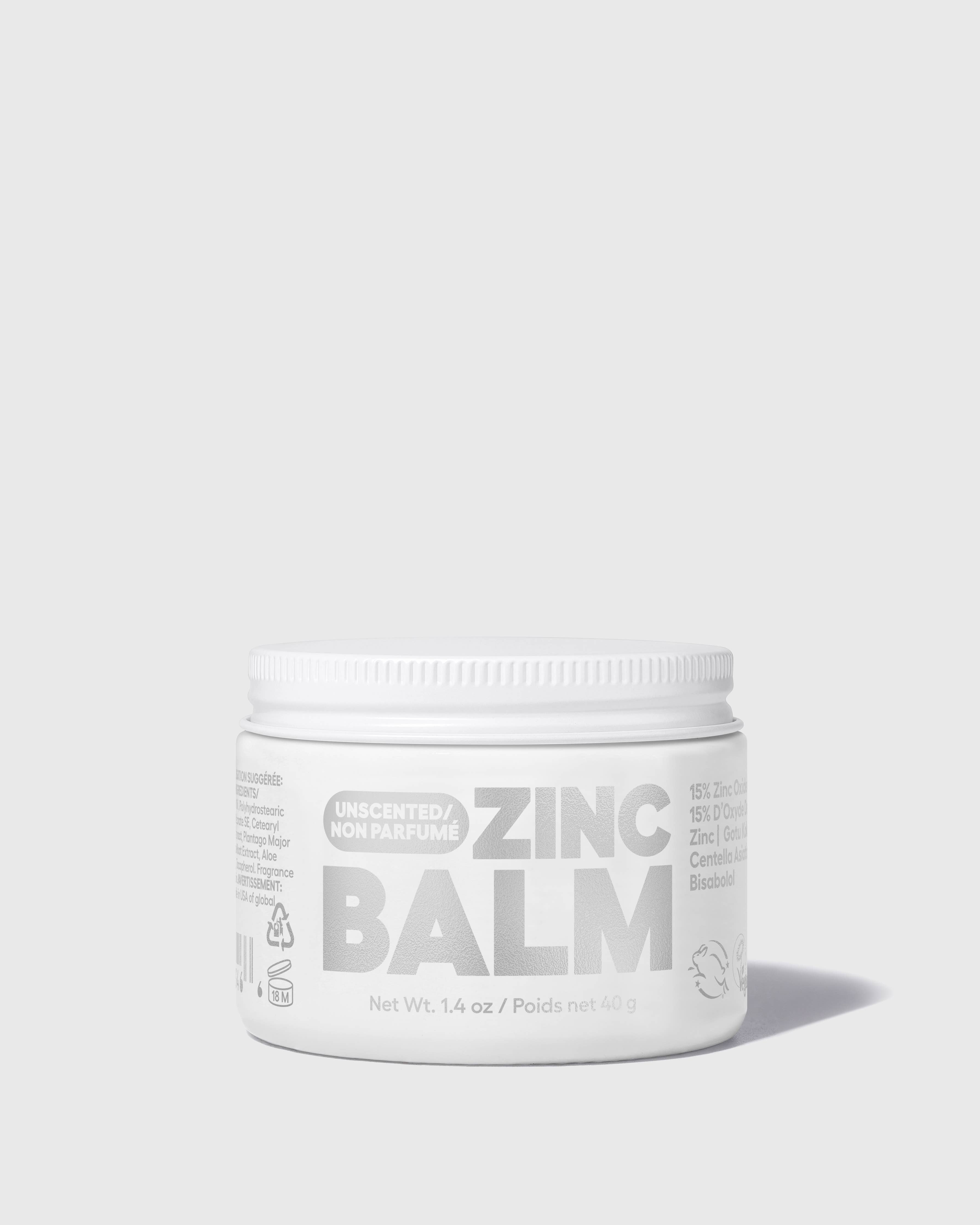 Zinc Balm Glass Jar-Skin Calming Barrier Repair Moisturizer