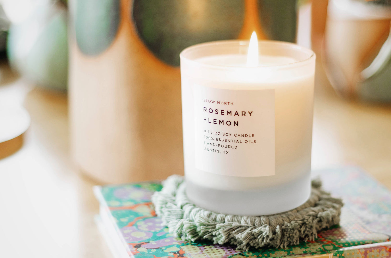Rosemary + Lemon - Non-Toxic Candle - Spring Gift