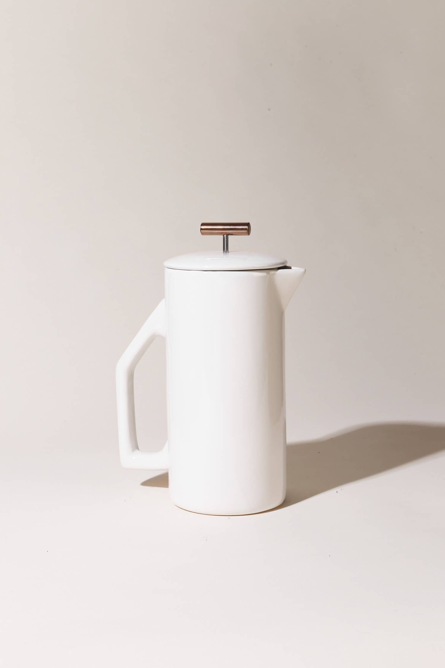 Cream Ceramic French Press