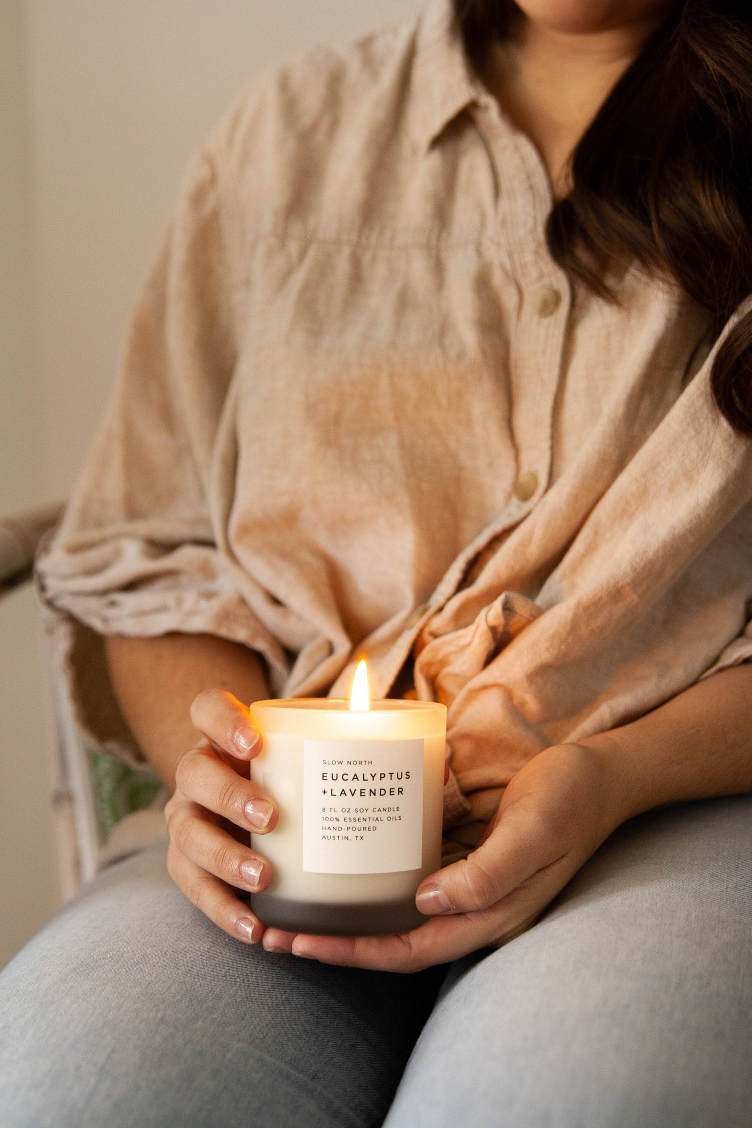 Eucalyptus + Lavender Non-Toxic Soy Candle, Essential Oils, Holiday Favorite