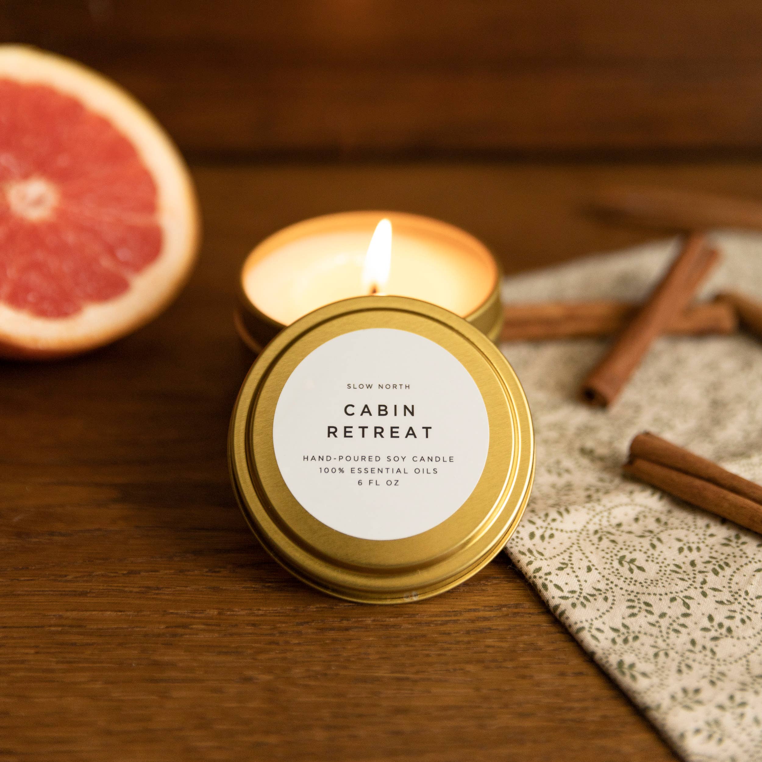 Travel Tin Candles | Cabin Retreat (6 oz.) - Holiday 2025