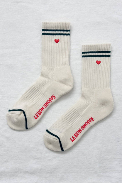 Embroidered Boyfriend Socks (wholesale)