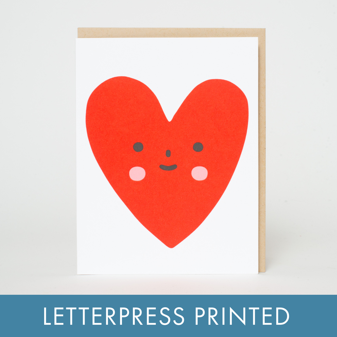 Heart Friend Love Letterpress Greeting Card by Suzy Ultman