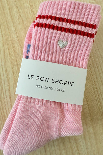Embroidered Boyfriend Socks (wholesale)