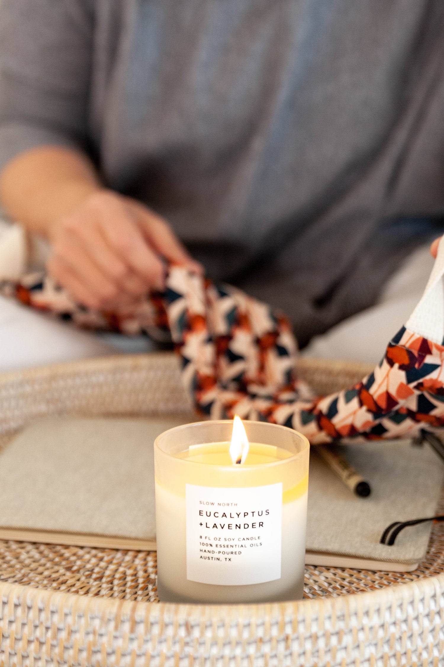 Eucalyptus + Lavender Non-Toxic Soy Candle, Essential Oils, Holiday Favorite