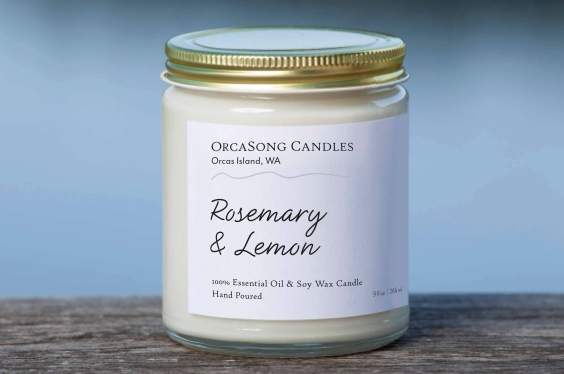 Rosemary &amp; Lemon Soy Candle