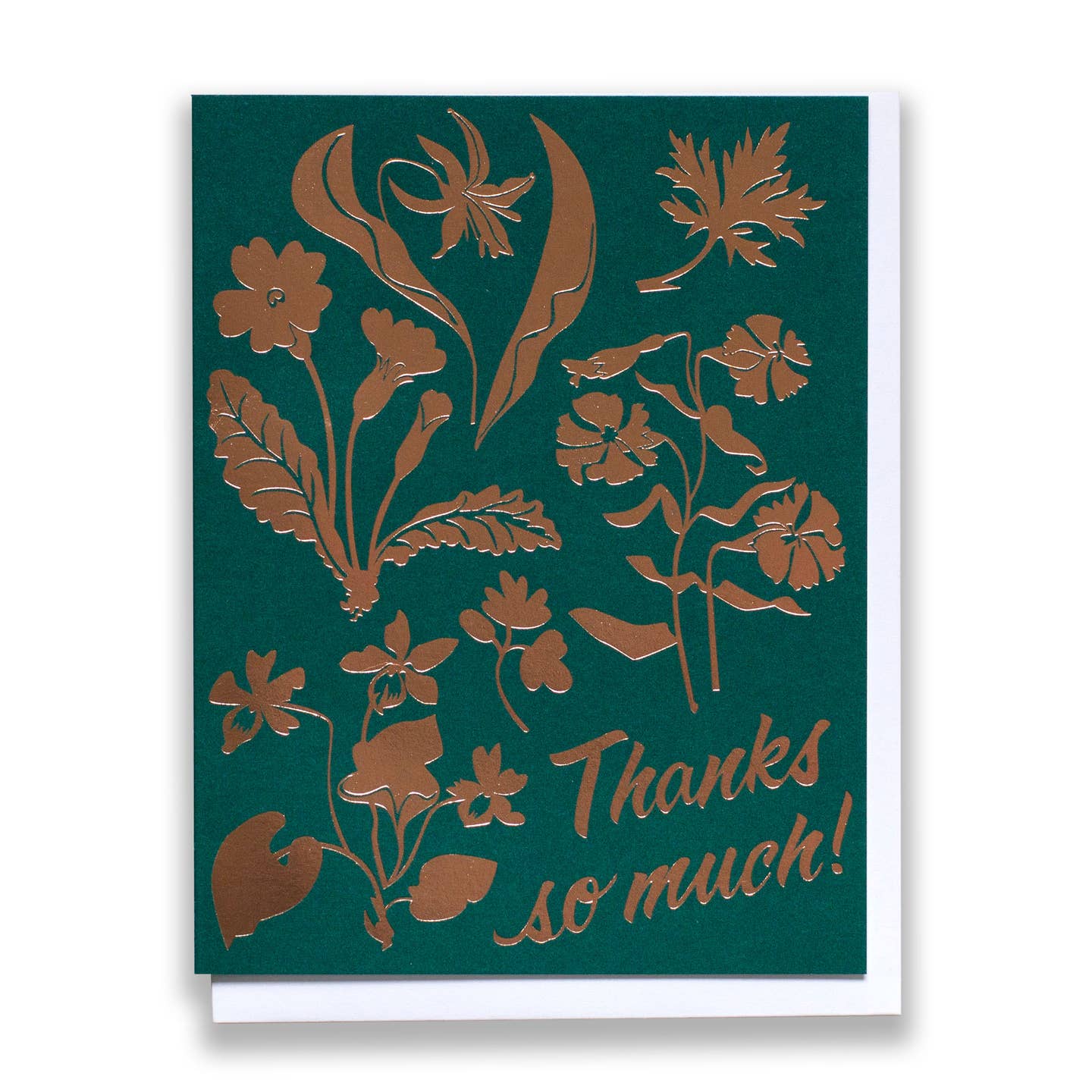 Thanks Wildflowers Rose Gold Foil