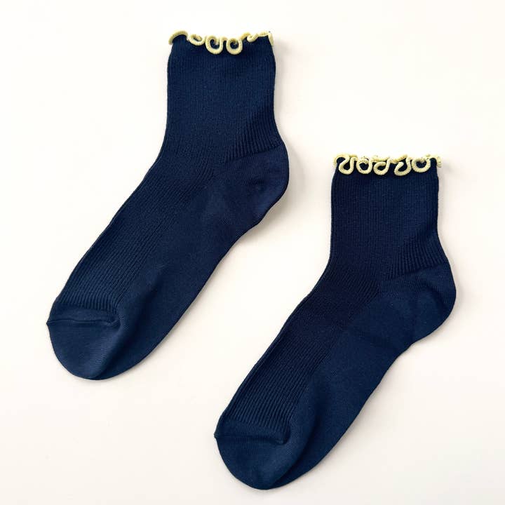 Petite Ruffled Modal Socks