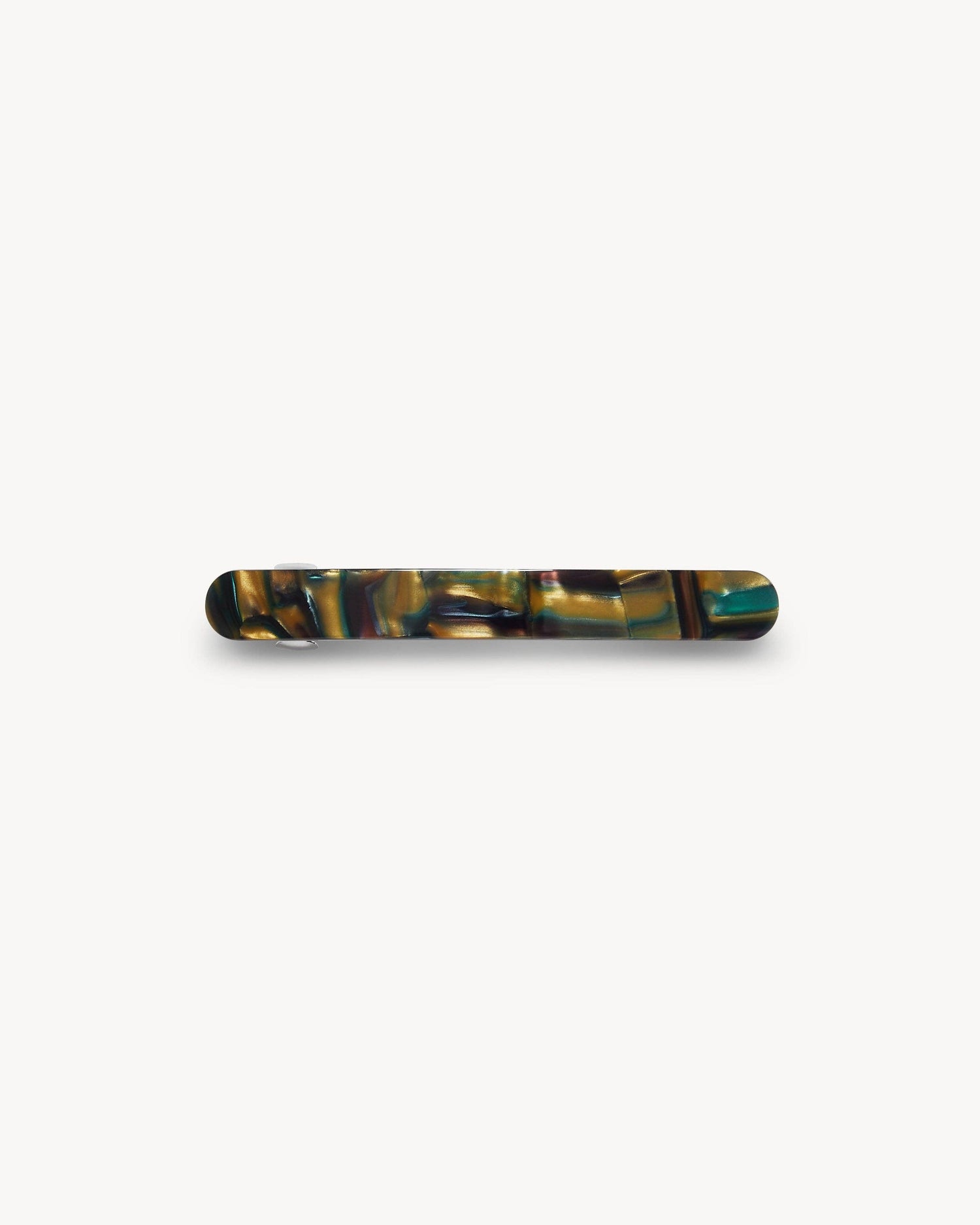 Midi Paris Barrette in Green Tortoise