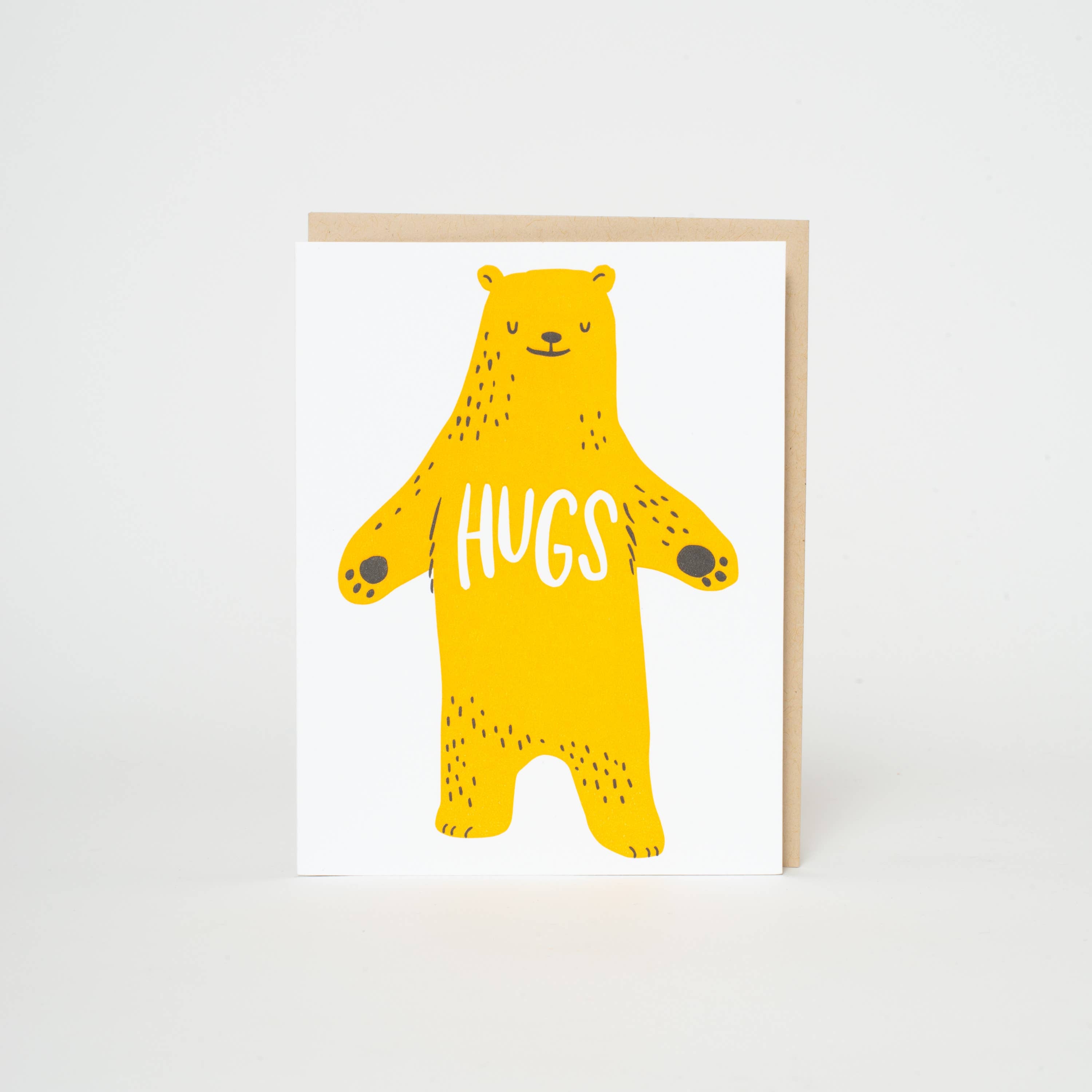 Sympathy Bear Hugs Letterpress Greeting Card by Hello!Lucky