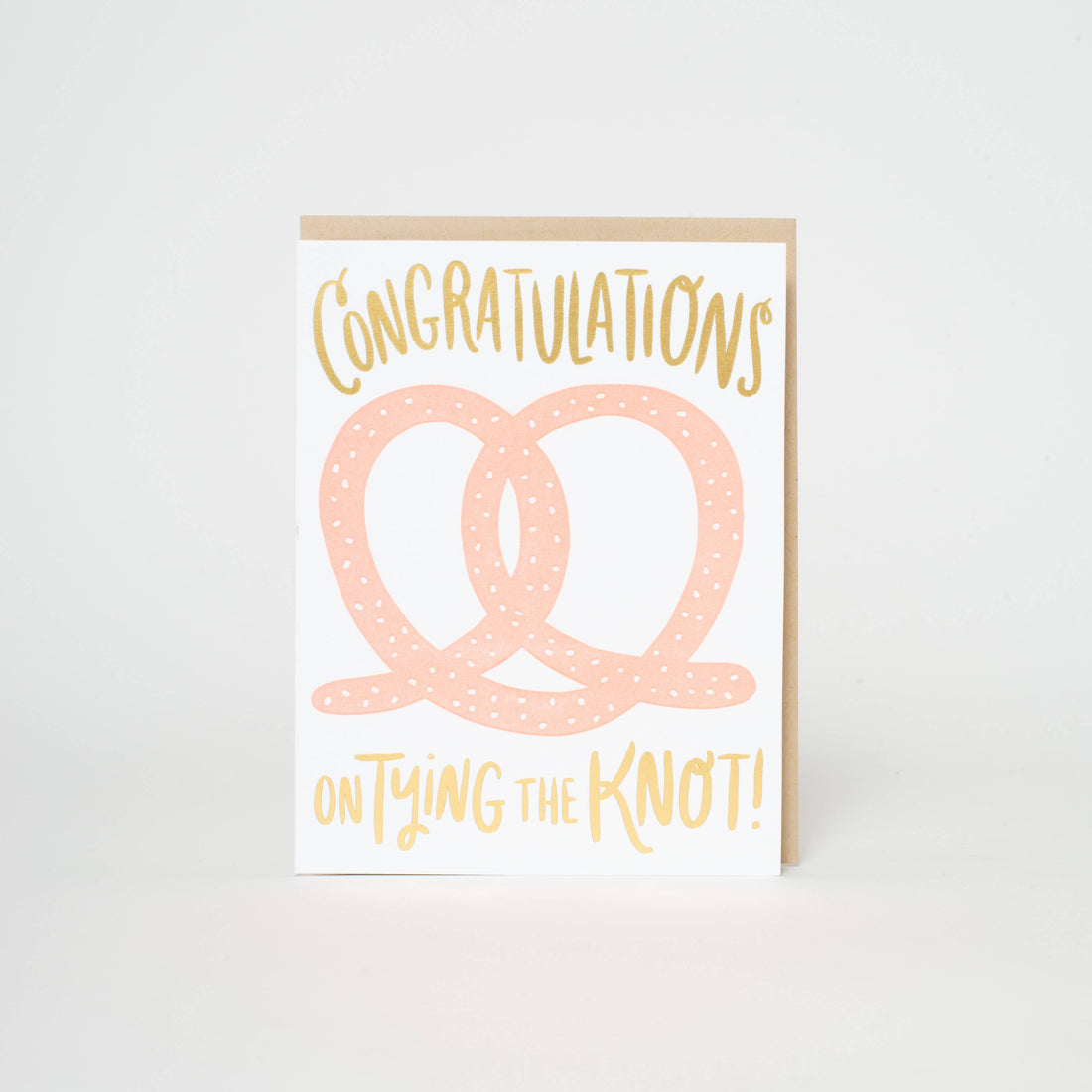 Punny Wedding Pretzel Letterpress Greeting Card by Hello!Lucky