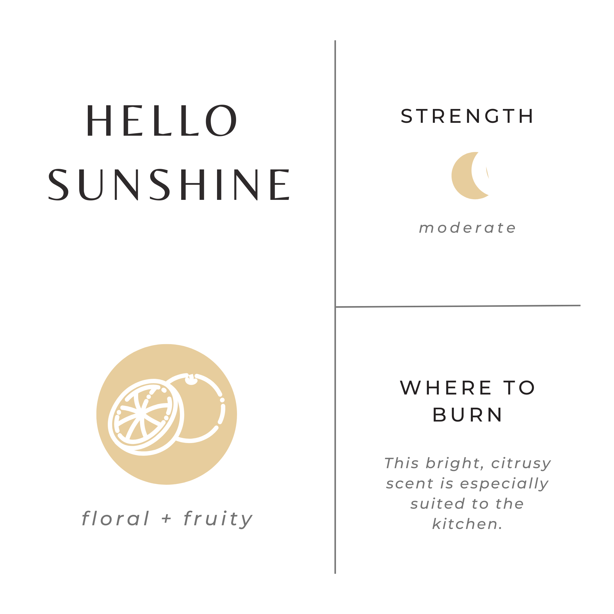Hello Sunshine (Grapefruit, Geranium, Lime) Non-Toxic Candle