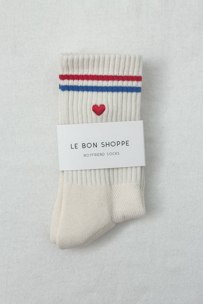 Embroidered Boyfriend Socks (wholesale)