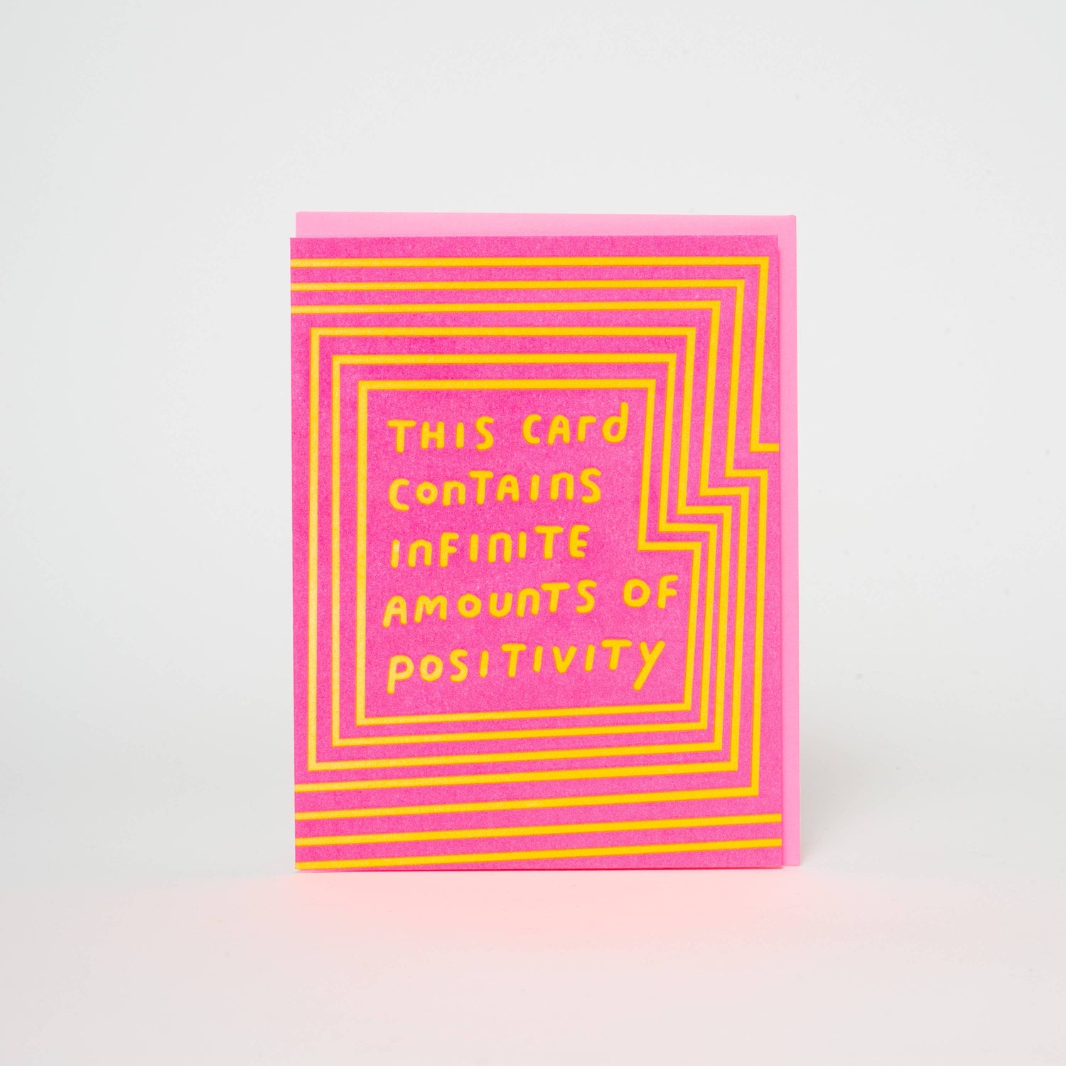 Infinite Positivity Letterpress Greeting Card by Ashkahn