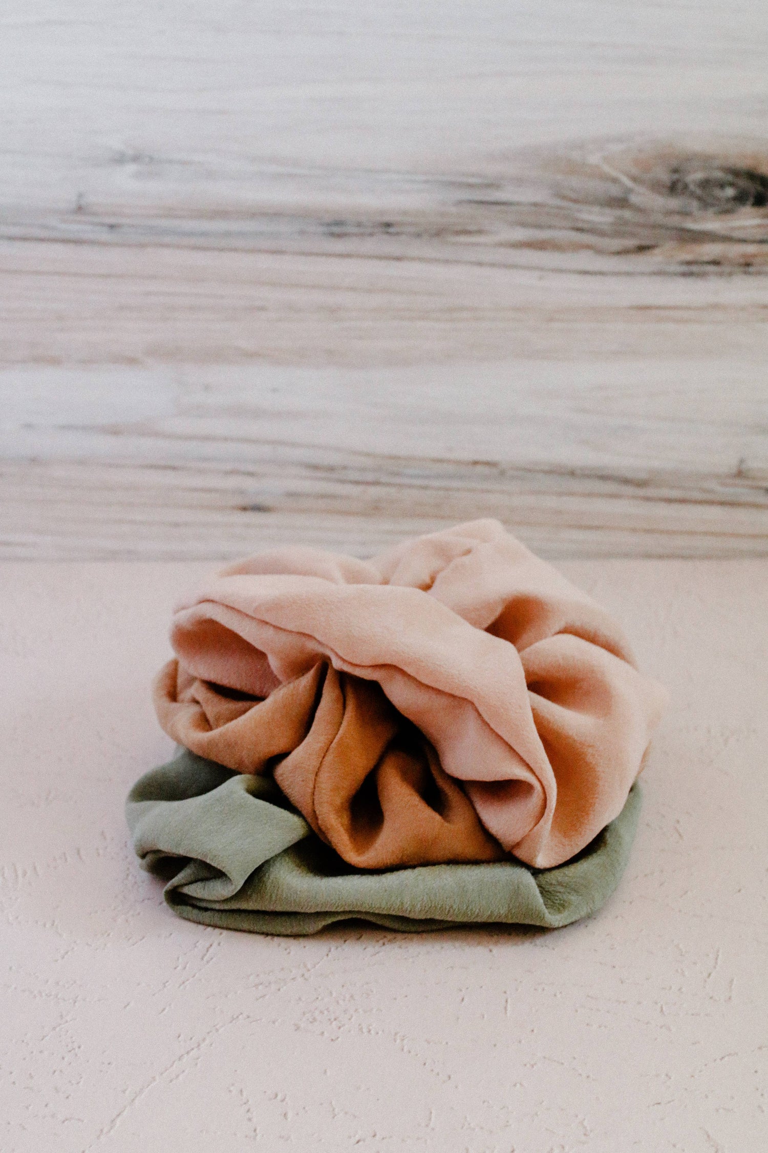 Plant dyed Plastic free silk scrunchy