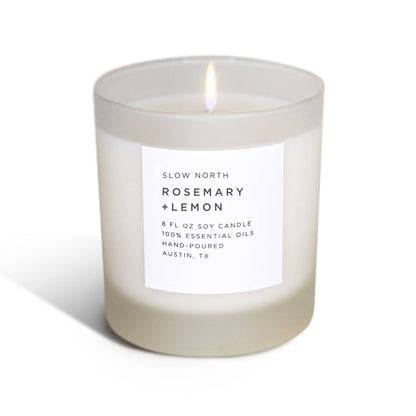 Rosemary + Lemon - Non-Toxic Candle - Spring Gift