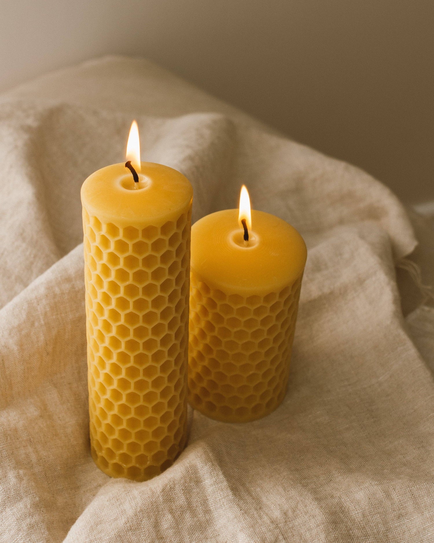 Honeycomb Beeswax Pillar Candle